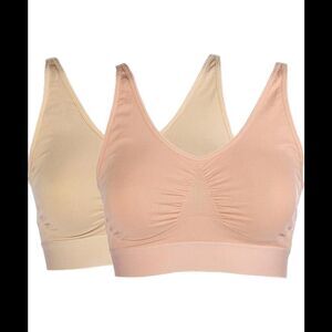 Rhonda Shear 2-pack Crossback Ahh Bra Light Beige/Pink Beige -